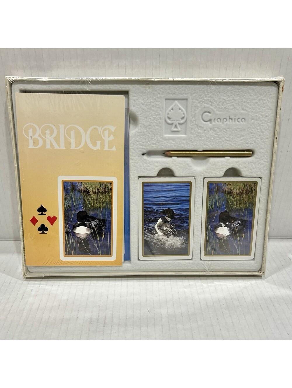 Vintage Graphica Bridge Playing Cards Set Sealed New Old Stock Collectible